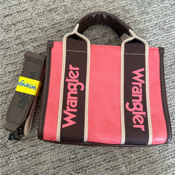 Wrangler Pink and Brown Tote Bag - Picture 1 of 2